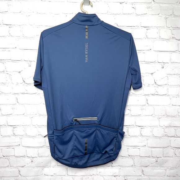 |•VAN RISEL•| Men's Short Sleeve Summer Road Bike Jersey - Endurance Blue/Grey M - Picture 3 of 16